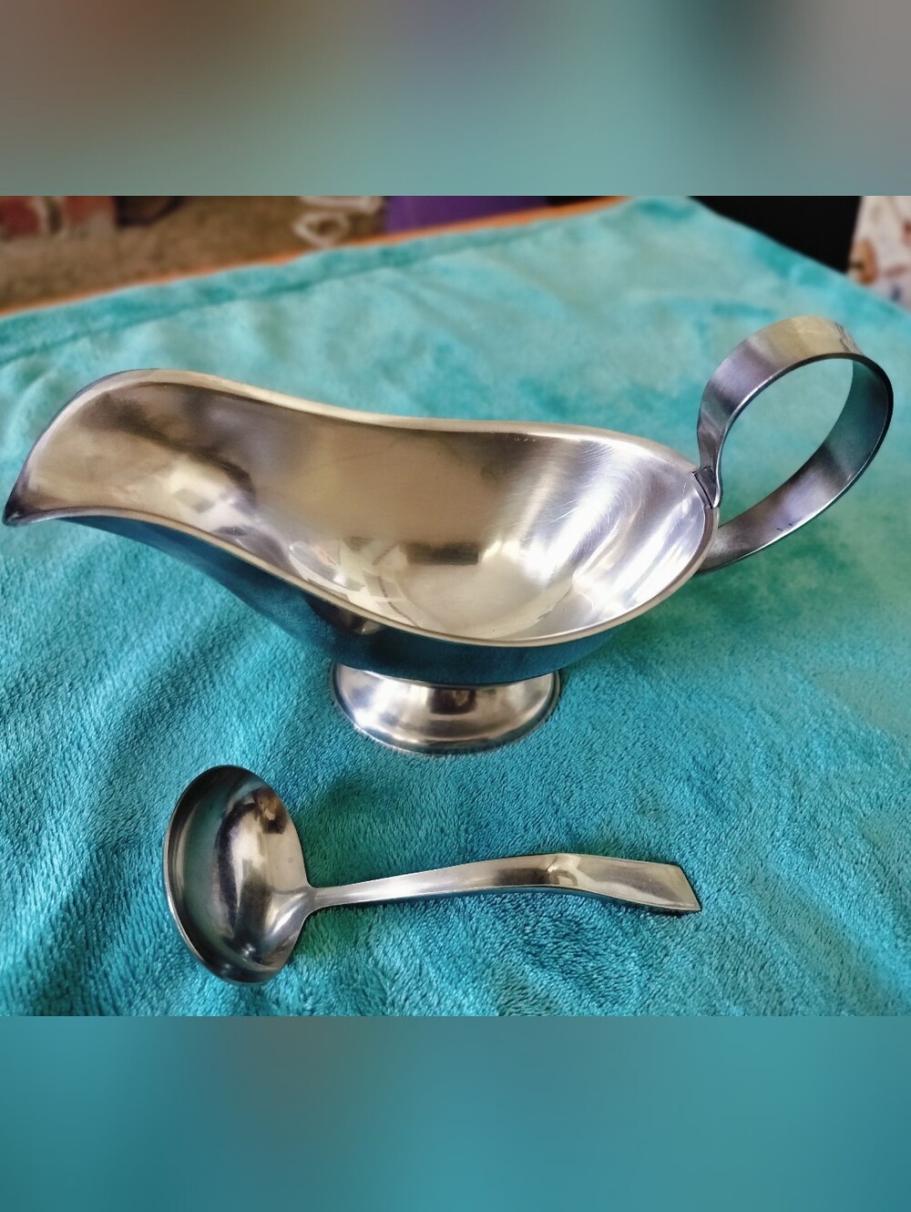 Vintage Mid Century Gense Sweden Stainless Steel Gravy Boat & Scandia Japan...